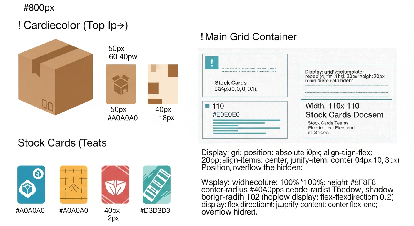 Lumina inventory dashboard — stock card grid with low-stock alerts and metric tiles